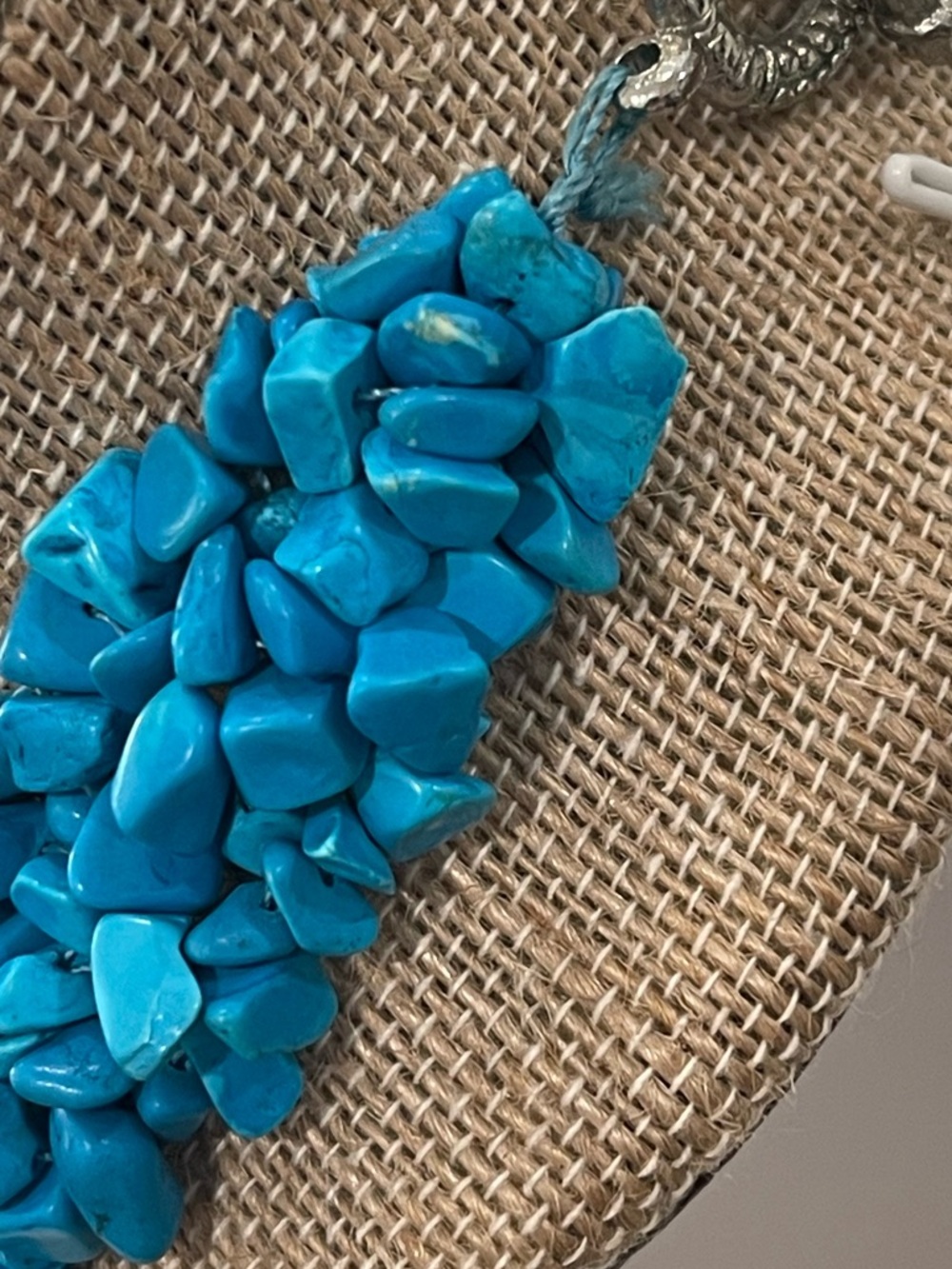 Bright Turquoise Multi-Chip Statement Necklace - Picture 7 of 8